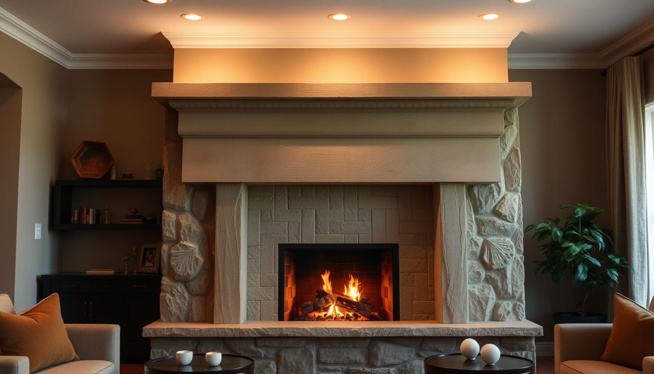 Czym obłożyć komin w salonie