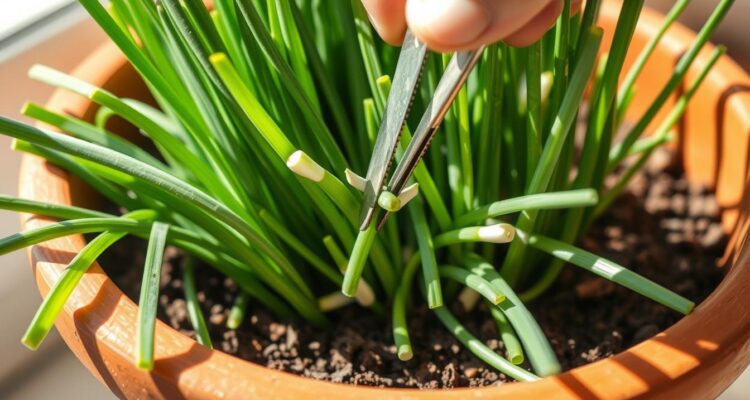 Jak przycinać szczypiorek w doniczce