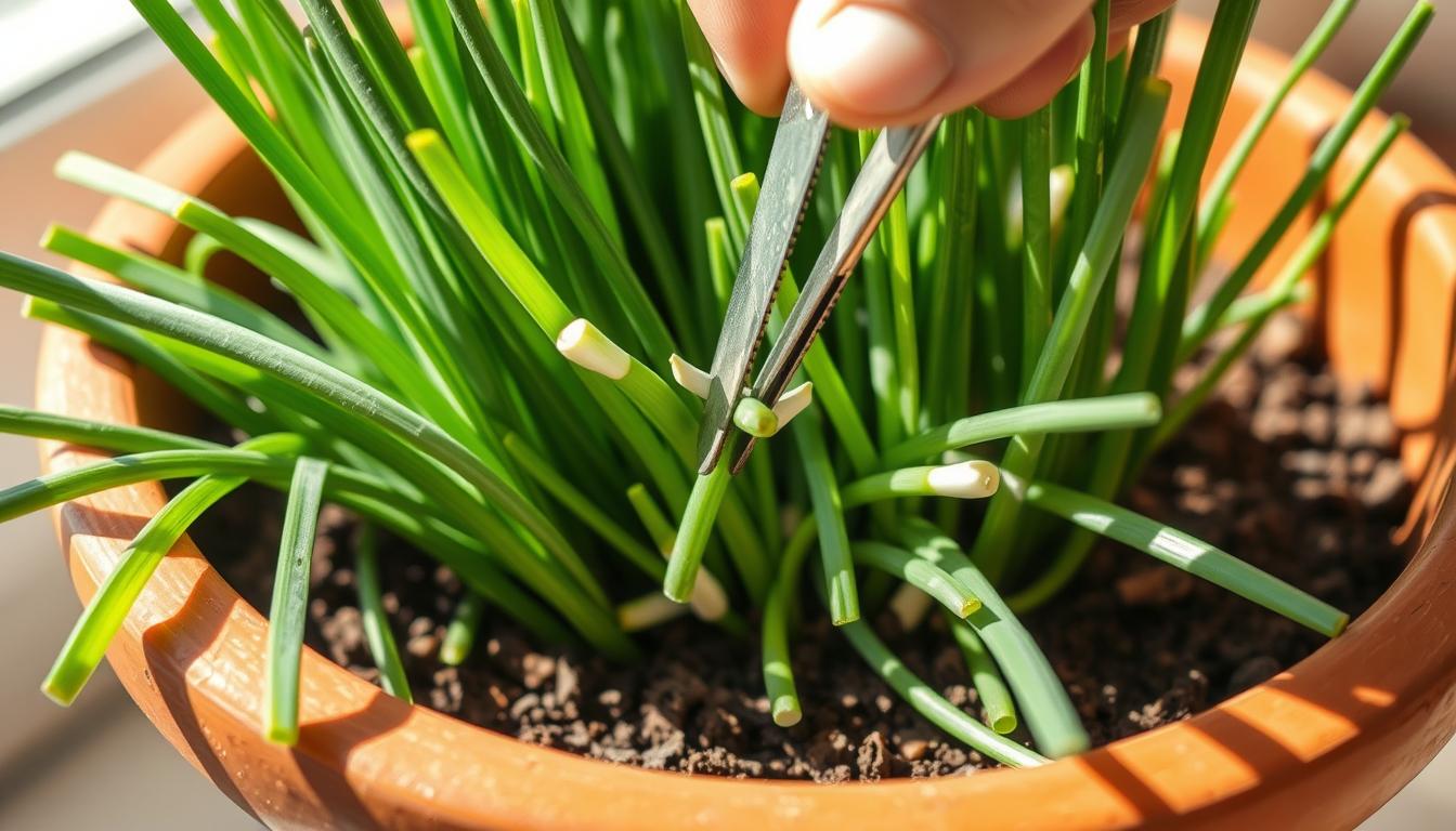 Jak przycinać szczypiorek w doniczce